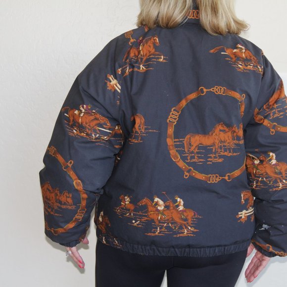 Vintage Ralph Lauren Equestrian Puffer Jacket Size Medium - Picture 4 of 16